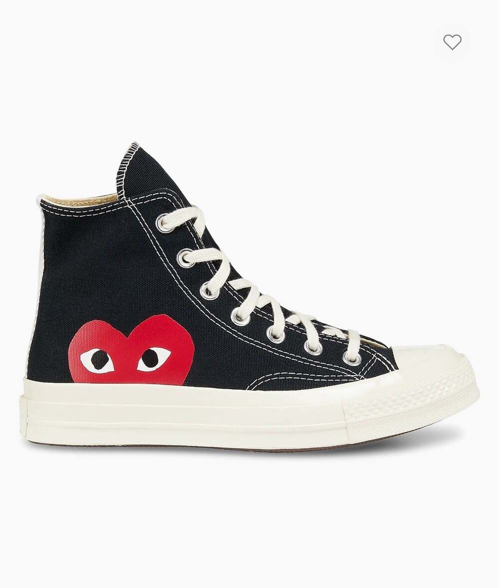Comme des Garçons PLAY x Converse Chuck Taylor 70 High Top Black Size M 7/ W9